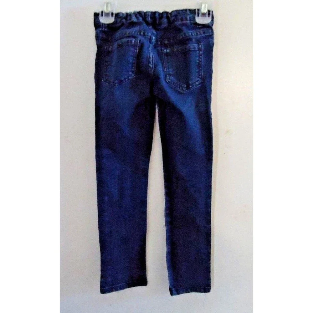 GYMBOREE Jeans Girl's Size 6 Adjustable Waist Blue Pockets Elastic Back